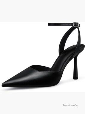 3.75" Stiletto Heel Pointed Toe Pumps - Dressy Strappy Heels for Work Party Prom